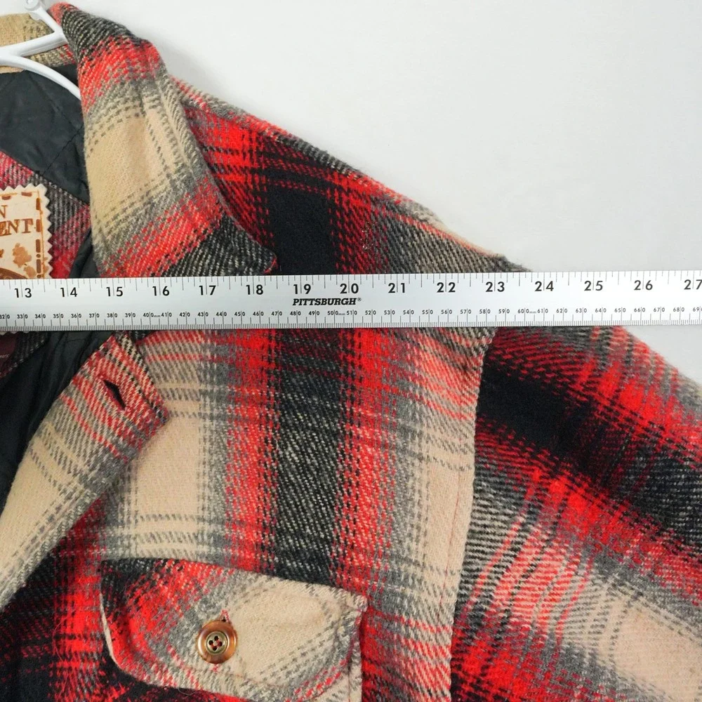 Urban Equipment Country‎ Plaid Wool Blend Lined Oversized Jacket Men Size Small